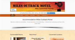 Desktop Screenshot of milesoutbackmotel.com.au