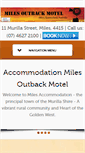 Mobile Screenshot of milesoutbackmotel.com.au